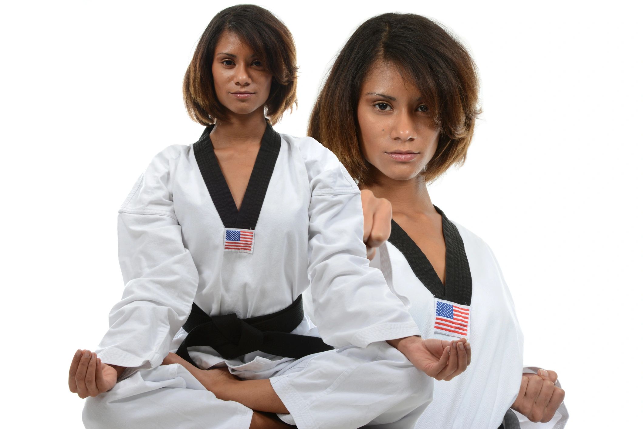 Martial artist seated in position for meditation